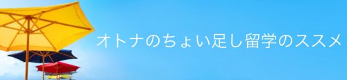 オトナのオススメちょい足し留学